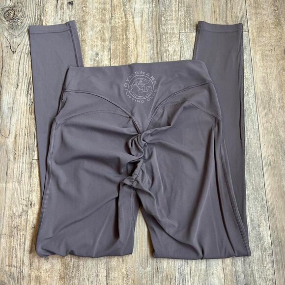 Gymshark Leggings Legacy Women's M Purple Lifting Club Logo - Picture 1 of 6
